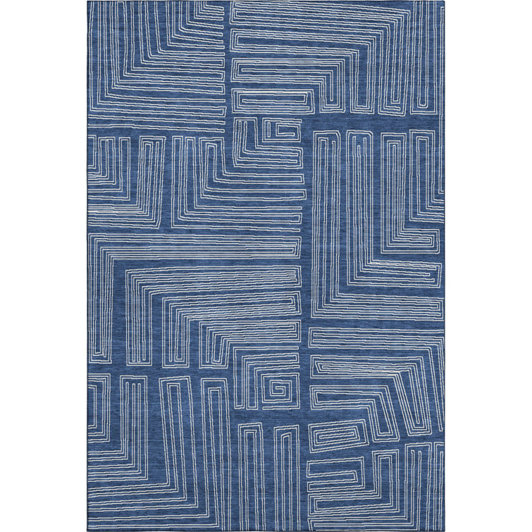 Premium Machine Washable Harrietstown AMF1045 Geometric Rug