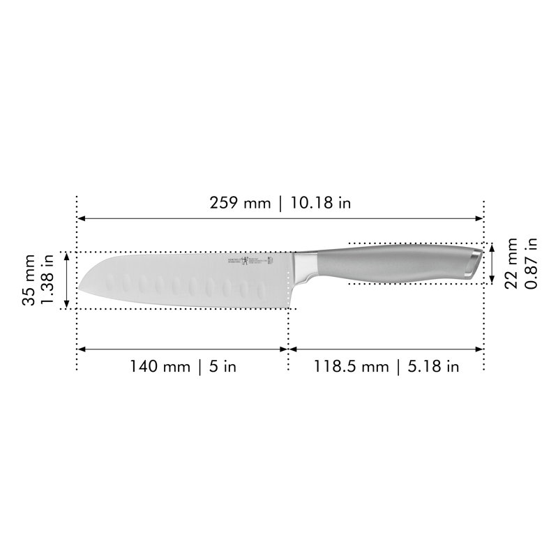 HENCKELS Modernist Hollow Edge Santoku Knife, 7"
