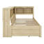 Lit de jour avec tiroirs de rangement, armoires de rangement et ports USB-1192885822