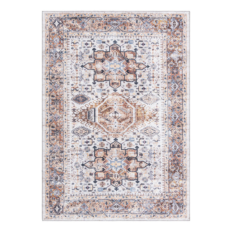 Bungalow Rose Washable Yara Rug, Rectangle 7'1" x 10'