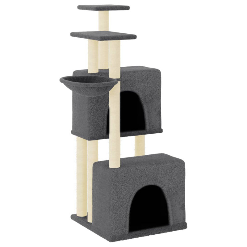 122cm H Cat Tree, Dark Grey
