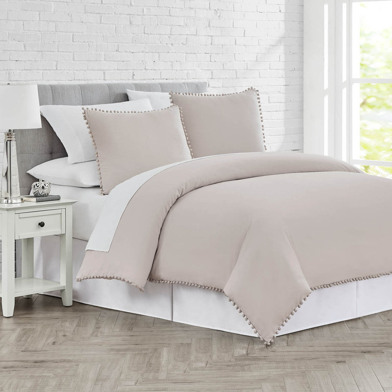 Ensemble de housse de couette en microfibre surdimensionné Pom Pom par Southshore Fine Linens, Os