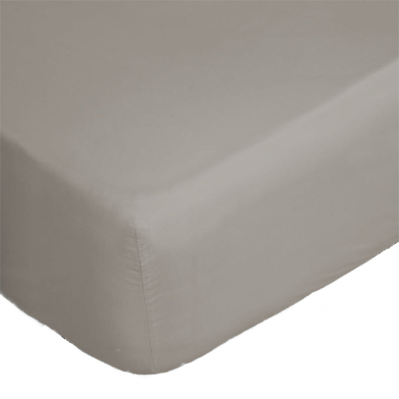 ALVITO 100% Cotton Guest Room Fitted Sheet Case Pack, Queen Fitted Sheet, Tan