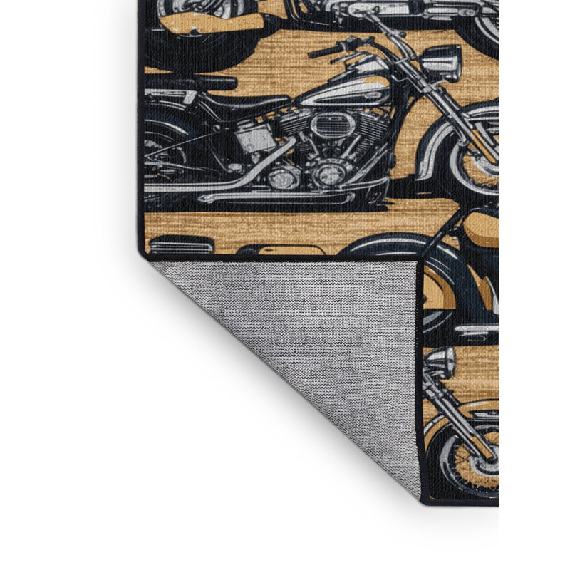 Tapis de transport noir lavable à la machine, Carré 5 pi