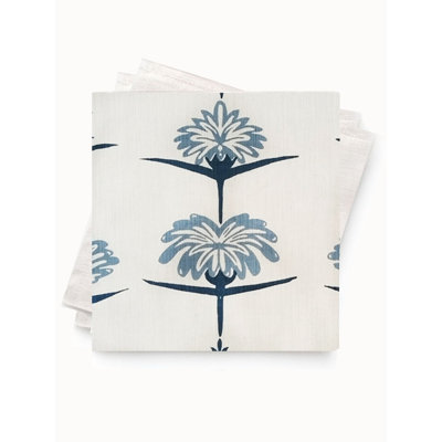 French Home Set Of 4 Tropical Garden Napkins – Indigo And Sky