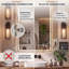 Ensemble de vanité suspendue en chêne naturel de 76 cm avec lavabo intégré et miroir de courtoisie à DEL de 81 x 102 cm.-199750819-199750820