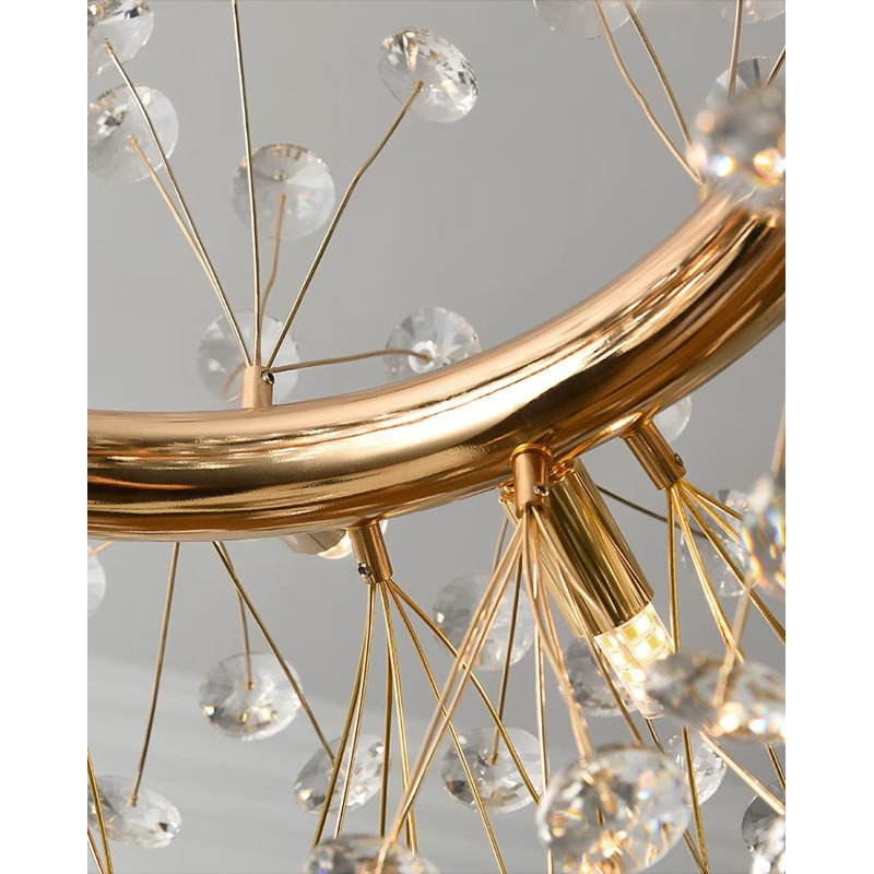 Lustre en roue de chariot unique à 12 lumières de 24 po à intensité variable Hely