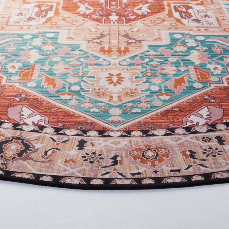 Tucson Performance Machine Washable Oriental Rug, Round 6'