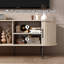Meuble télé, console télé 47 po avec compartiment de rangement et porte coulissante-129448506