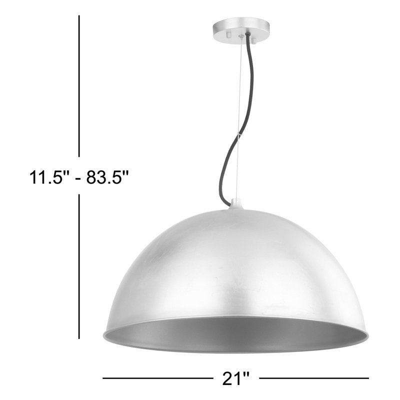 Luminaire suspendu en forme de dôme à 1 lumière Cardi
