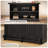 Home Bar Unit With 2-tier Shelves-700636837