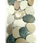 Mosaïque murale et de sol en pierre naturelle, mini galets plats de couleur mélangée, imitation galets de mer, carreaux de sol en pierre naturelle.