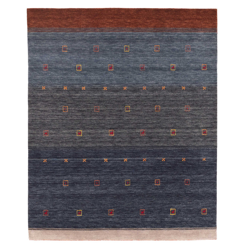 Tapis bleu marine Kashkuli Gabbeh 6 pi 7 po x 8 pi 1 po