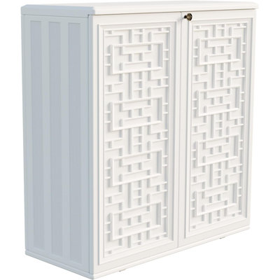 Armoire de rangement blanche d'extérieur Jy