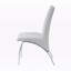 Chaise d'appoint en cuir synthétique et chrome Bexley (ensemble de 2)-378350164