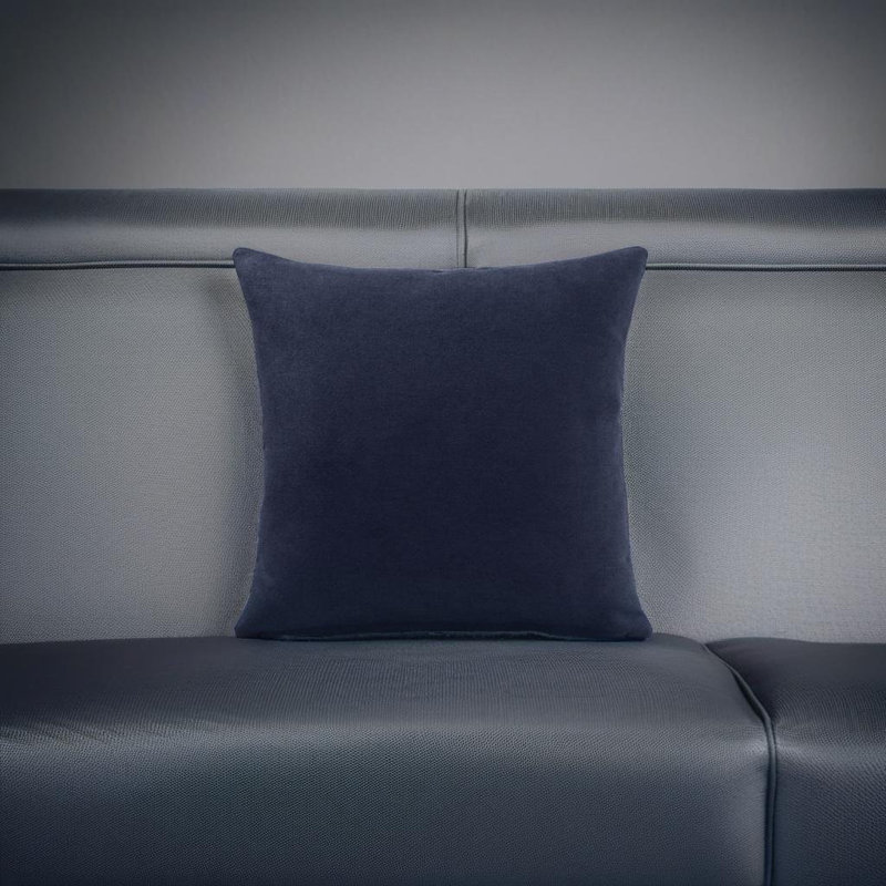 Velvet Feel Chenille Scatter Cushion Cover, 45 cm x 45 cm, Navy