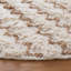 Tapis ivoire / brun en laine tissé à plat à la main Kristina-1011467827
