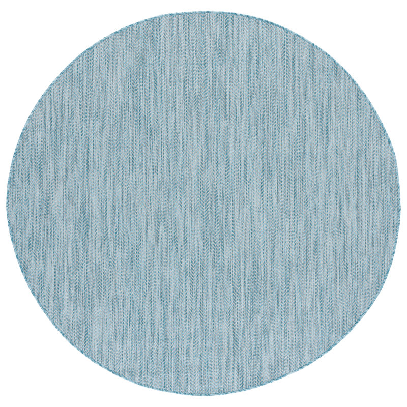 Casmir Aqua/Grey Indoor/Outdoor Rug, Round 201 cm