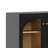  Solid Wood Credenza with Glass Doors & Drawers, Modern Dining Sideboard, Medium Wood Tone