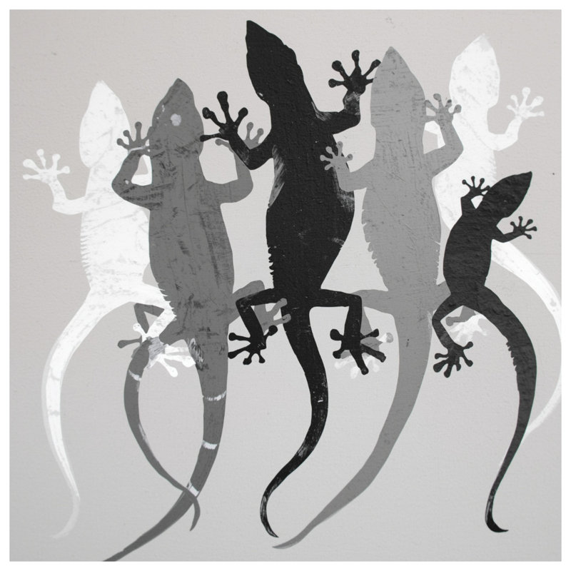 Gecko Silhouettes Bath Mat, 34in W x 21in L