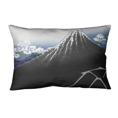 Coussin lombaire en lin katsushika hokusai, lightning