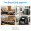 Lit escamotable à 4 sections avec matelas, lit d'invité portable avec roulettes pivotantes verrouillables-421083347-421083350