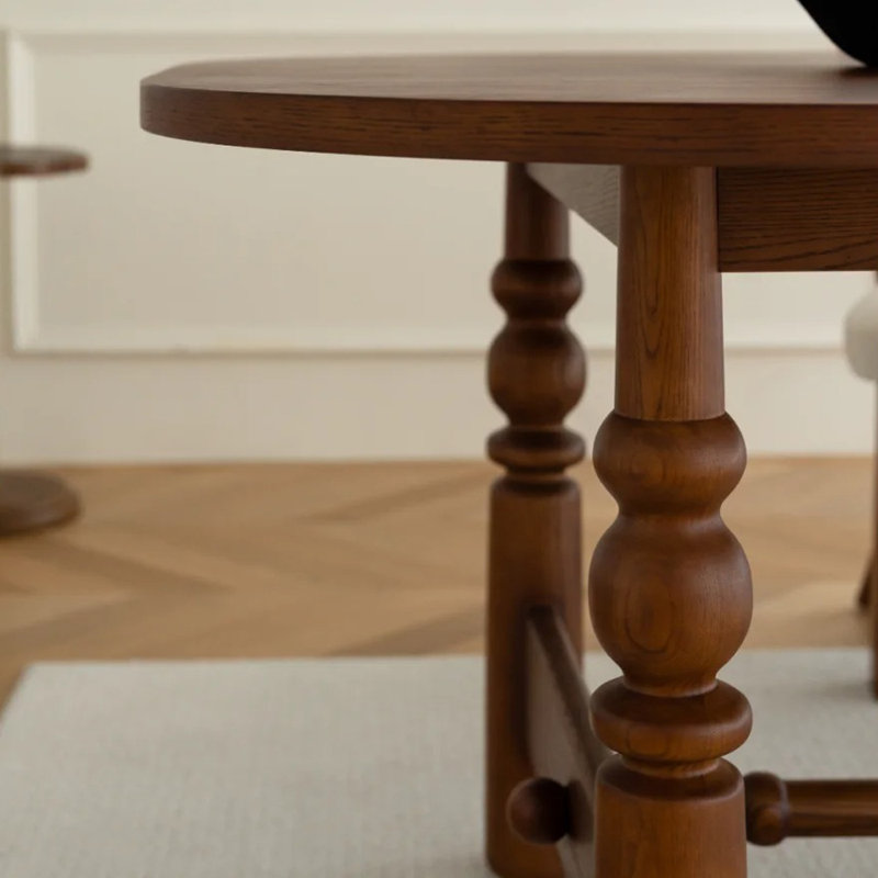 Table ovale en bois de frêne durable Retro Creative, H 29,52 po x L 70,86 po x l 31,49 po
