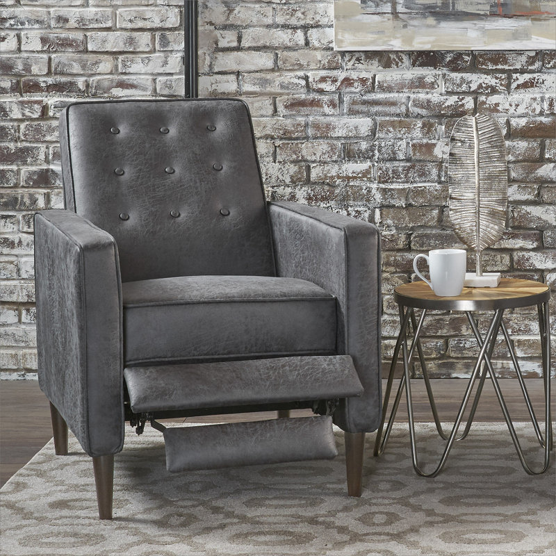 Fauteuil inclinable manuel 27,25 po Ruthie, Microfibre ardoise