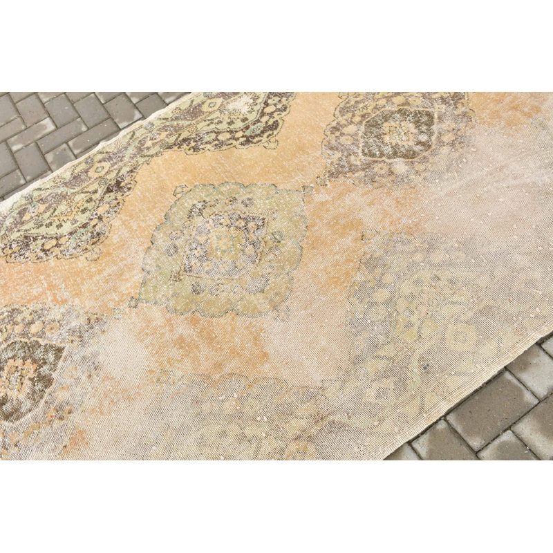 Long tapis de couloir turc exquis idéal pour rehausser l'apparence de votre couloir ou de votre salon avec son design classique