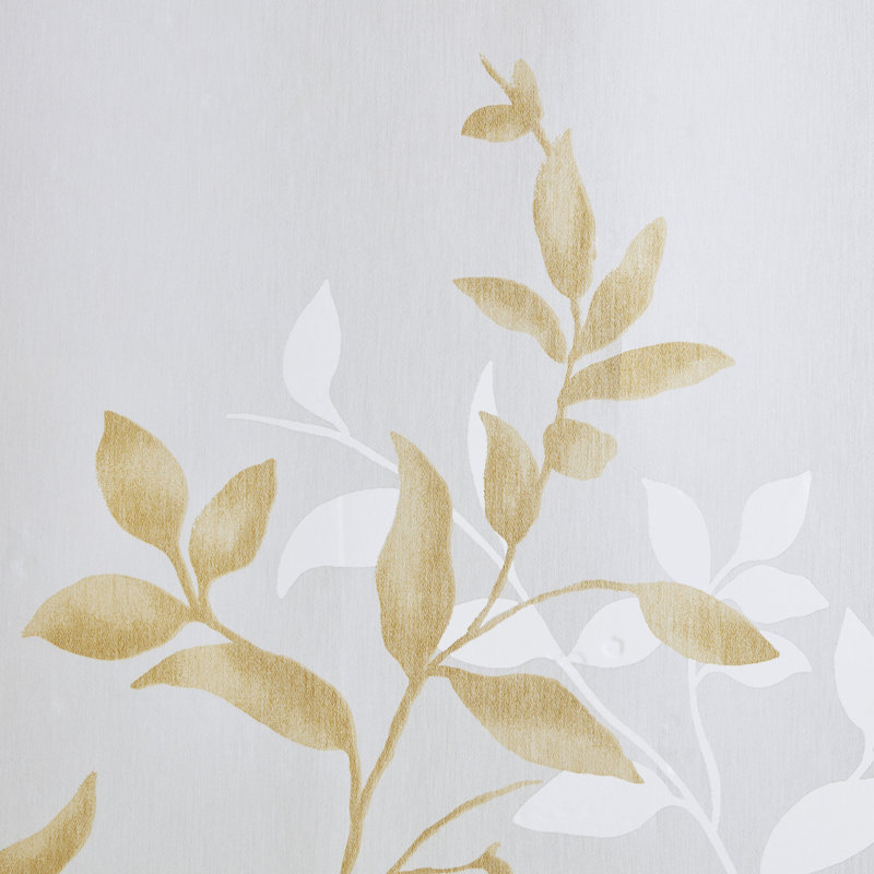 Yellow Sheer Botanical Grommet Window Curtain Panel