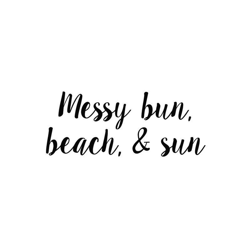 «Bun Beach Sun», art textuel sur toile tendue, L 12 po x H 12 po