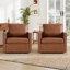 Fauteuil d'appoint 31 po pivotant à 360 degrés avec détails cloutés (ensemble de 2)-133075308