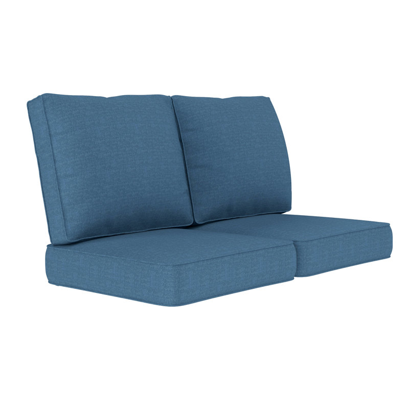 Ensemble de coussins d'extérieur à assise profonde avec coussins de siège et de dossier, coussins de remplacement résistants aux intempéries pour meubles de patio