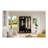 Farmhouse Widen Hall Tree With 4 Rattan Doors, Versatile 4-In-1 Seating Bench With 6 Hooks, Mid-Century Entryway Shoe Cabinet With Adjustable Shelf For Living Room, Black