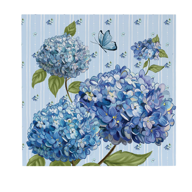 Décoration murale d'intérieur, Havre à hortensias, L 12 po x H 12 po