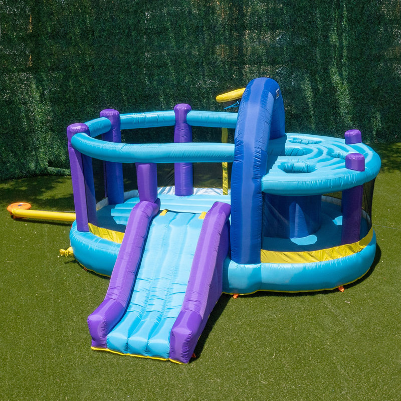 Inflatable Bounce House with Kid's Whack-A-Play, Basketball Hoop, & Lifetime Warranty on Blower