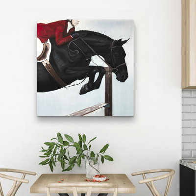 Riding competition - 32"x32" art on canvas