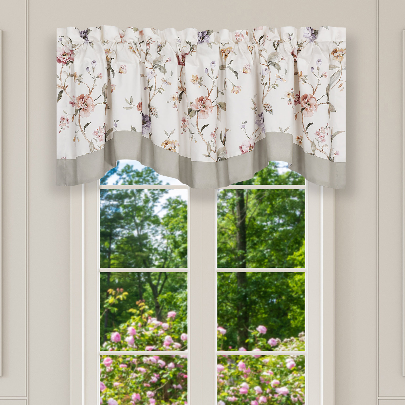 Reshma Window Scallop Valance Ivory