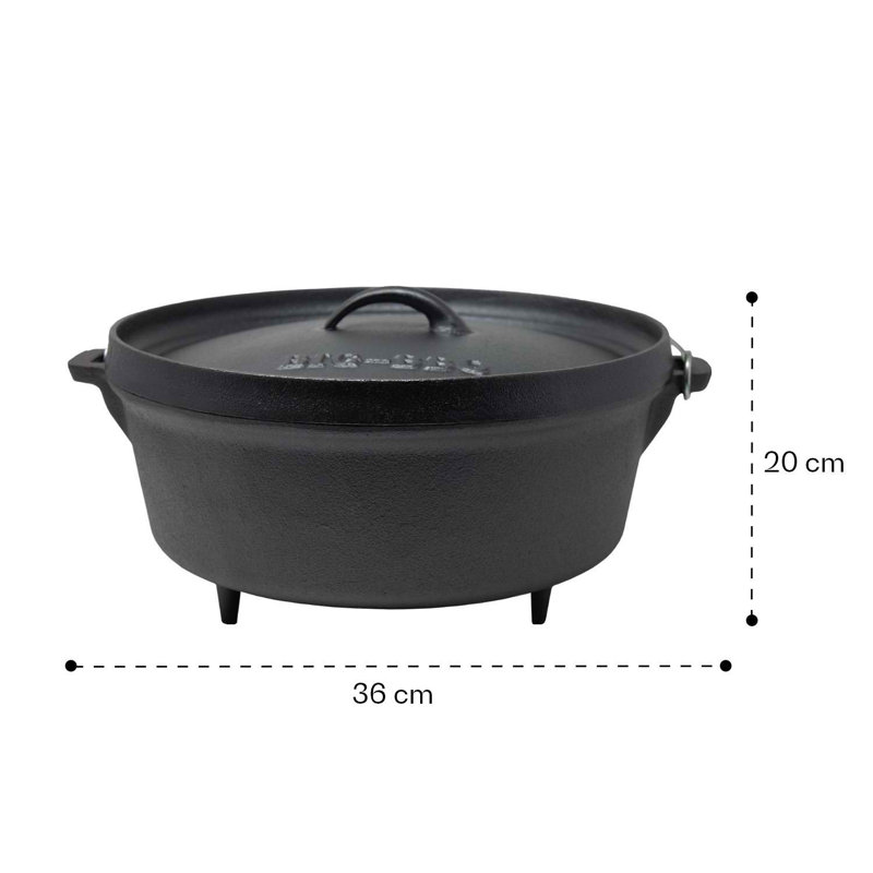 Klarstein Cast Iron Round Casserole Dish, 5.7