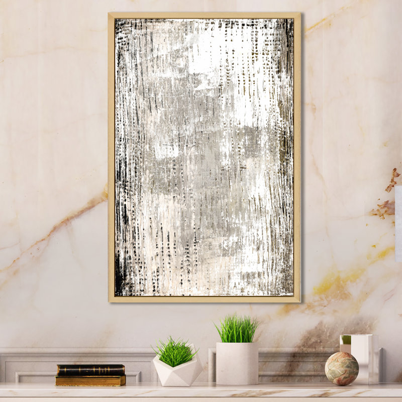 Art moderne gris et bleu II 2FL47774, H 36 po x l 24 po x P 1 po, Encadré naturel