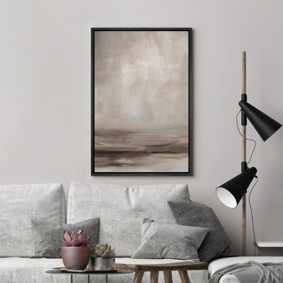 «Brown Minimalist Abstract Landscape», impression sur toile encadrée