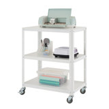 TRINITY 30 in. 3-Tier Metal Utility Cart w/ Wheels