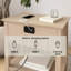 Meuble télé cannelé, table basse à plateau relevable et 2 tables de bout, mobilier de salon-1224156541