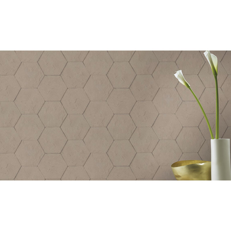 Mueller Non-Pasted Geometric Wallpaper Roll, Light Gray