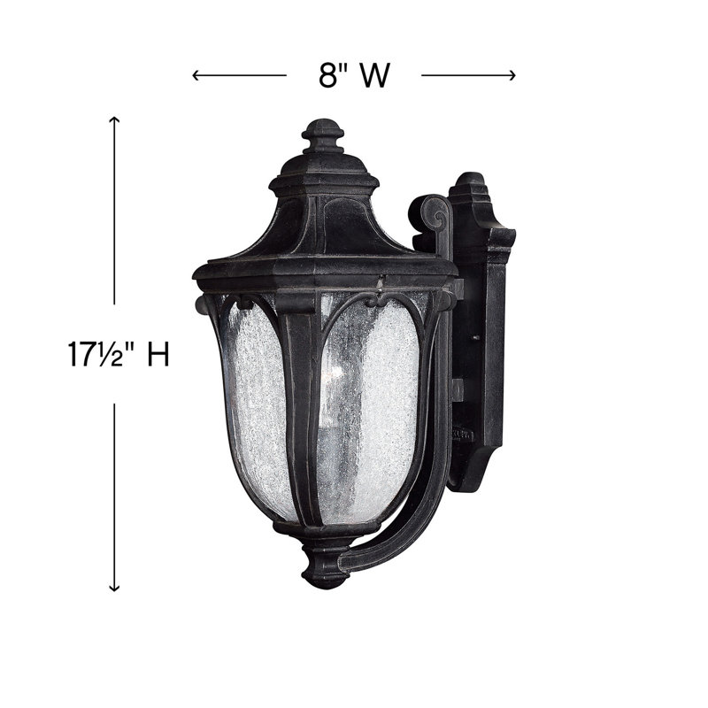Trafalgar Outdoor Wall Lantern, Museum Black, Incandescent, No