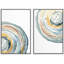 «Geometric Pastel Watercolor Ring Abstract Shapes Abstract Art», impression sur toile, 2 pièces-92285149-92285153