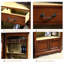 Vitrines en bois manufacturé et brun noisette