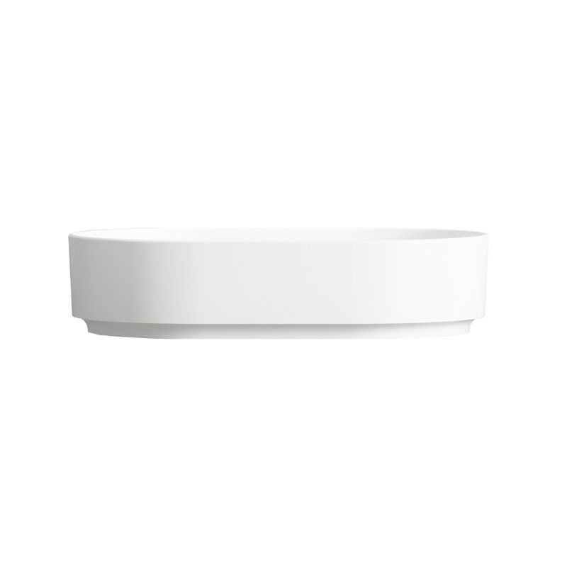 Lavabo à surface solide - blanc mat. Style contemporain, facile à nettoyer. 16,67 lb Poids. Style piédestal sans égouttoir et blanc, contemporain. Vers le bassin.