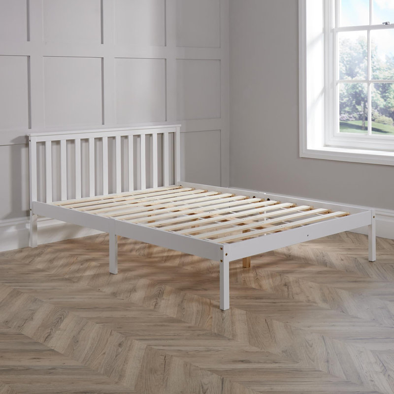 Altamont Solid Wood Low End Bed Frame, White, Small Double (4')