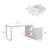 Fort Myers Reversible Multi-Functional Desk with Storage Drawers and Open Shelving-973316537